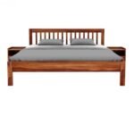Wooden Solid Sheesham Wood Wooden Bed without Storage - Elegant and Functional Bedroom Furniture (Room, ) | COD Available - Image 4
