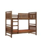Woodmart furniture Solid Sheesham Wood Bunk Bed Twin Over Bed with Ladder Wooden Bunk Bed Without Storage for Bedroom Living Room Home (Teak Finish) - Image 3