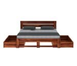Woodmart furniture Wooden Bed with Storage | Double Bed Cot Bed with Drawer Storage for Bedroom & Hotel | Sheesham Wood | COD available - Image 4
