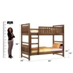 Woodmart furniture Solid Sheesham Wood Bunk Bed Twin Over Bed with Ladder Wooden Bunk Bed Without Storage for Bedroom Living Room Home (Teak Finish) - Image 5