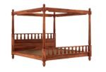 Wooden Solid Wood Sheesham Poster Bed Wooden Double Bed Cot Bed Furniture for Bedroom Home and Hotel Sheesham 3 Year Warrenty - Image 3