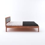 Wooden Bed for Bedroom | Wooden Bed | Platform Cot Bed with Upholstered Cushioned Headboard | Sheesham Solid Wood | COD Available - Image 4