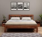 Wooden Solid Sheesham Wood Wooden Bed without Storage - Elegant and Functional Bedroom Furniture (Room, ) | COD Available - Image 8