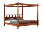 Wooden Solid Wood Sheesham Poster Bed Wooden Double Bed Cot Bed Furniture for Bedroom Home and Hotel Sheesham 3 Year Warrenty - Image 4