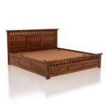 Woodmart Furniture Wooden Bed with Storage | Double Bed Cot Bed with Box Storage for Bedroom & Hotel | Sheesham Wood - Image 6