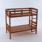 Woodmart furniture Sheesham Wood Katy Bunk Bed Twin Over Bed with Ladder Wooden Bunk Bed Without Storage for Bedroom Living Room Home - (Natural Finish) - Image 2