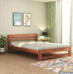 Wooden Bed Without Storage | Wooden Bed Cot Bed for Bedroom Furniture | Palang Bed for Hotels | Solid Sheesham Wood | COD Available
