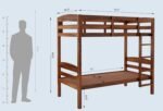 Woodmart furniture Sheesham Wood Katy Bunk Bed Twin Over Bed with Ladder Wooden Bunk Bed Without Storage for Bedroom Living Room Home - (Natural Finish) - Image 3