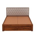 Woodmart furniture Sheesham Wood Bed with Box Storage for Bedroom Wooden Double Bed Palang for Home - Image 4
