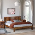 Solid Sheesham Wood Bed Without Storage for Bedroom | Rosewood Palang Bed Living Room | Wooden Double Bed Cot for Home Hotel