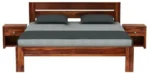 Wooden Solid Bed Without Storage | Wooden Bed Cot Bed for Bedroom Furniture | Palang Bed for Hotels | Basic Headboard | Solid Sheesham Wood, | COD Available - Image 3