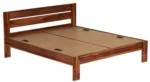 Wooden Solid Bed Without Storage | Wooden Bed Cot Bed for Bedroom Furniture | Palang Bed for Hotels | Basic Headboard | Solid Sheesham Wood, | COD Available - Image 4